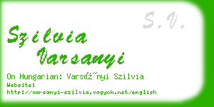 szilvia varsanyi business card